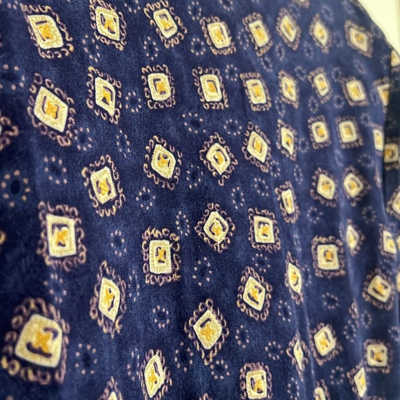 VTG Bichon by Sara Edwards Women’s Size Small Blue Rayon Midi Dress Tie Back H1 - Picture 8 of 10